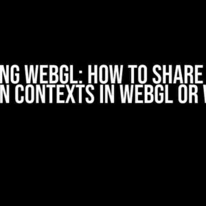 Mastering WebGL: How to Share Texture Between Contexts in WebGL or WebGL 2