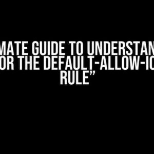 The Ultimate Guide to Understanding “No Logs for the Default-Allow-ICMP FW Rule”