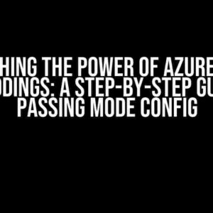 Unleashing the Power of Azure OpenAI Embeddings: A Step-by-Step Guide to Passing Mode Config