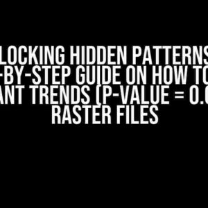 Unlocking Hidden Patterns: A Step-by-Step Guide on How to Map Significant Trends (p-value = 0.05) from Raster Files